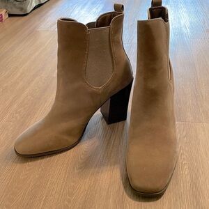 Journee Collection Women Maxxie Stacked Booties Size 10 Tan Coastal Cowgirl